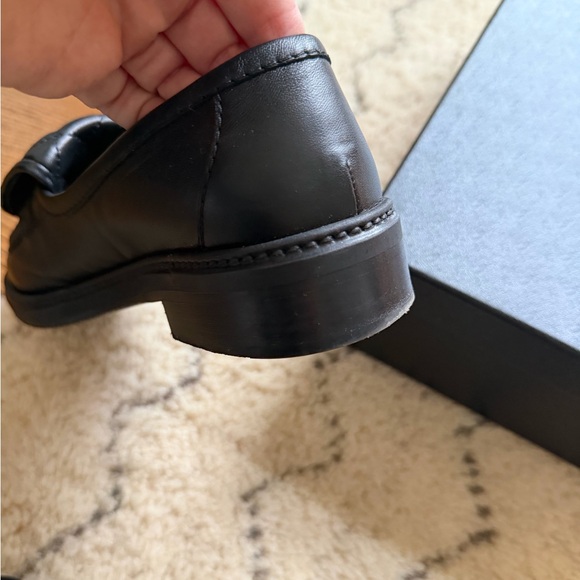 CHANEL Black and Gold Quilted Loafers - Picture 9 of 14
